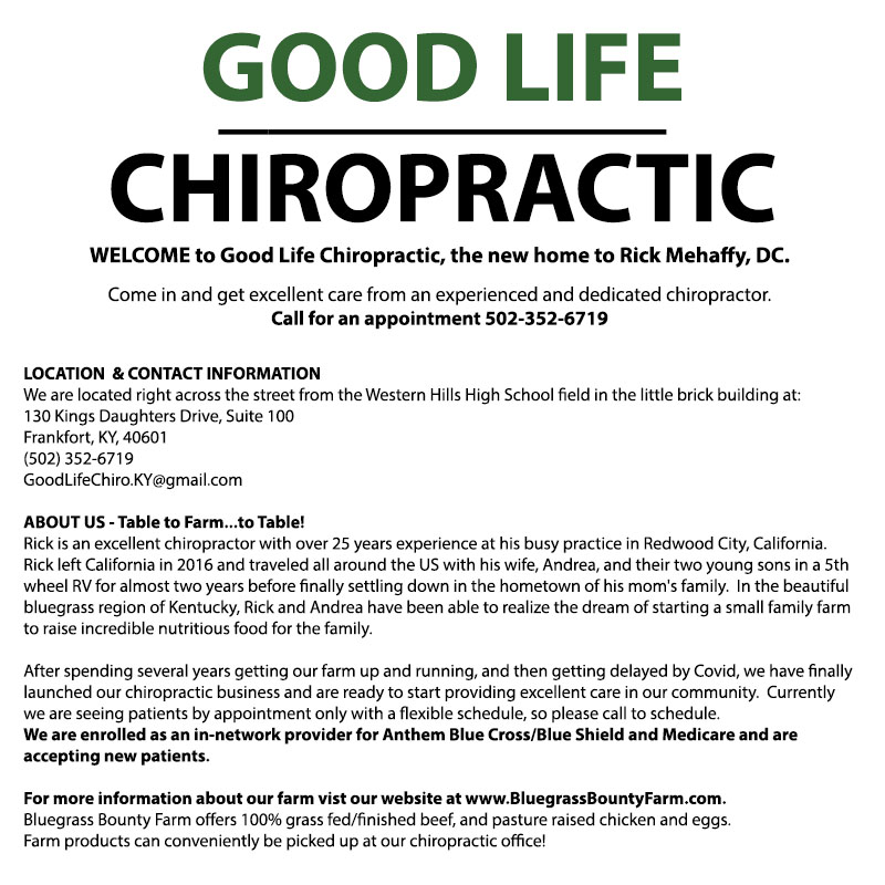 Welcome to Good Life Chiropractic in Frankfort, Kentucky